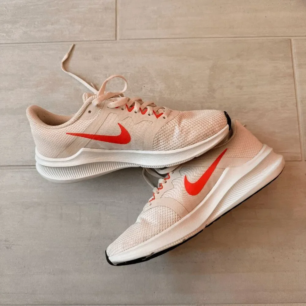 Nike Downshifter 7 Womens Running Shoes 601 White Pink Black Mesh Lightweight